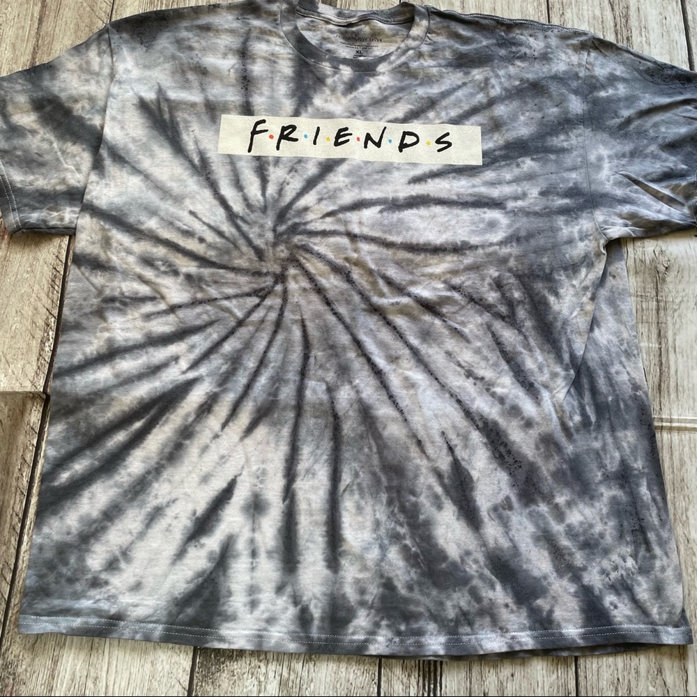 Gray/ White Tie Dye F.R.I.E.N.D.S t-shirt